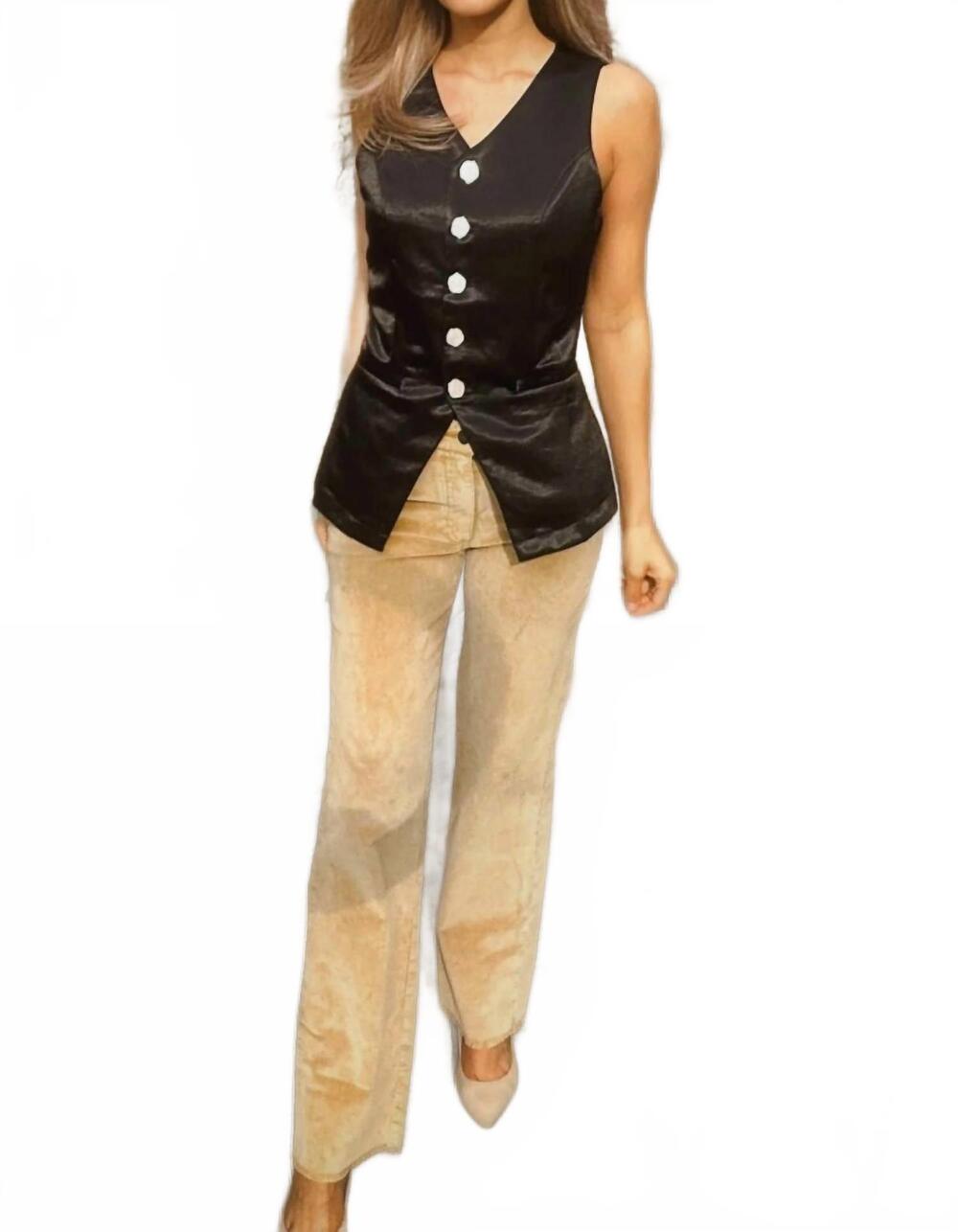 NEW HELLO NITE rumi flare corduroy pants in quicksand beige